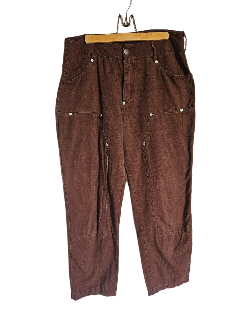 Straight-Leg Women's Brown Workwear Pants